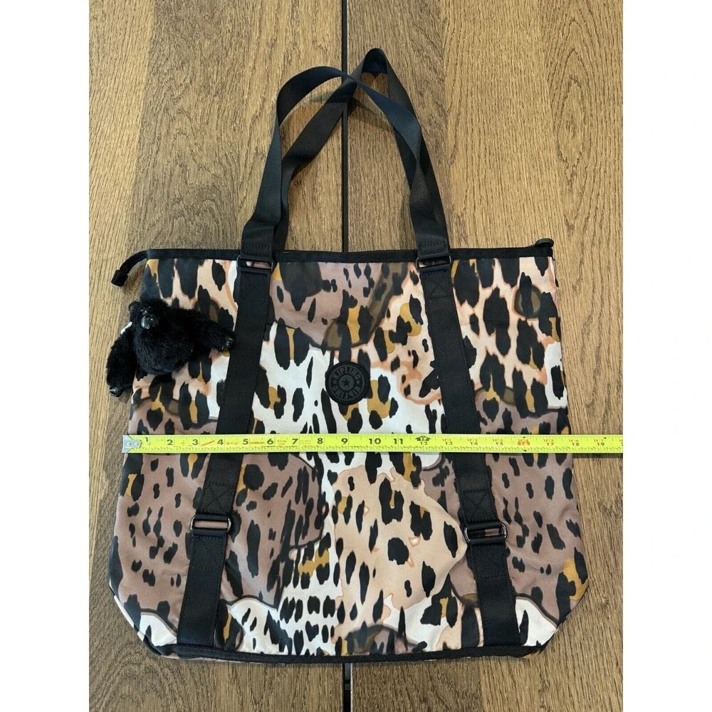 Kipling KYOKOL WI Large Tote Shoulder Bag Animal Print Gorilla Charm TM5124900 - Picture 15 of 16